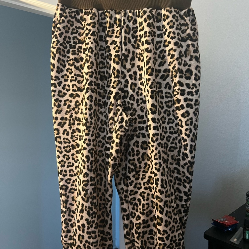 INC International Concepts Brown Leopard Jogger Pants